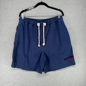 Abercrombie & Fitch Shorts Mens L Blue Y2K Twill Pull On Retro Prep Streetwear